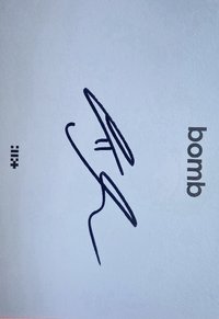bomb 美版親簽 明信片 