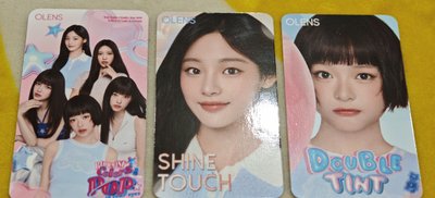 NewJeans OLENS 日版2.0 代言特典小卡組(全套未拆6張+有外包裝聯名附鏡子美瞳盒)