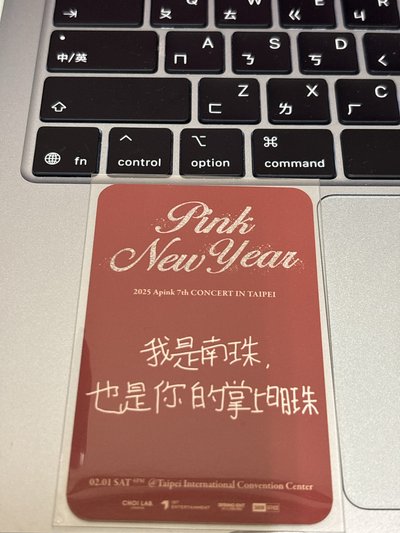 Apink南珠/2025演唱會台北場入場小卡