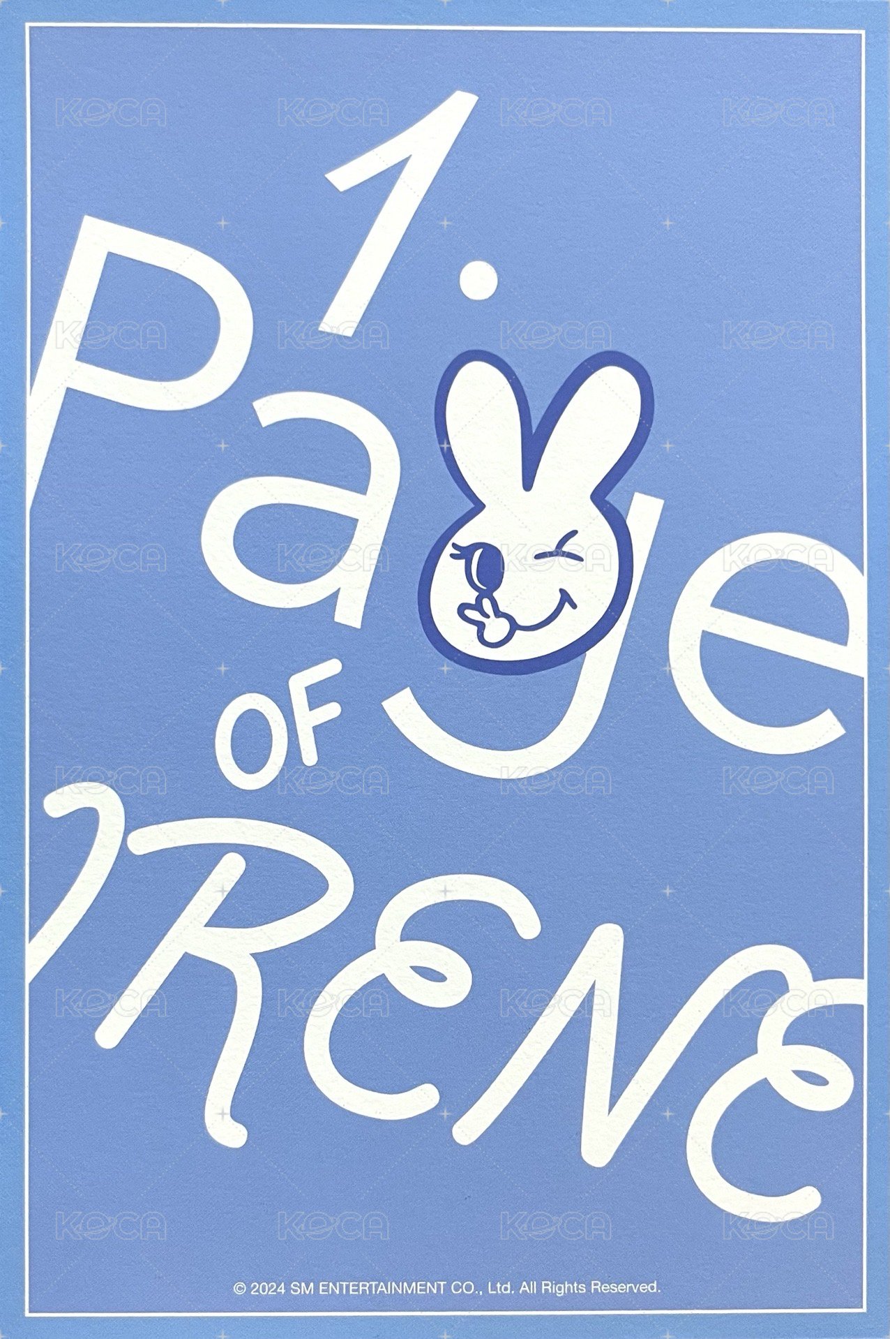 1 Page of IRENE 泡泡摩奇 預售 明信片  背面