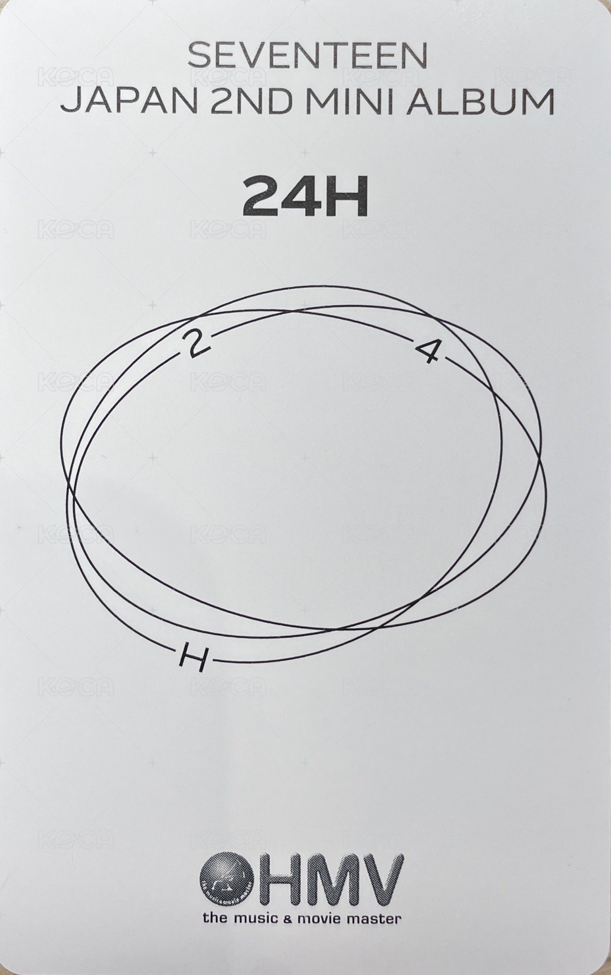 24H hmv 特典卡  背面