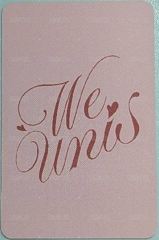 WE UNIS k4 專輯卡  背面