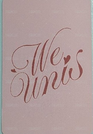 WE UNIS k4 專輯卡  背面