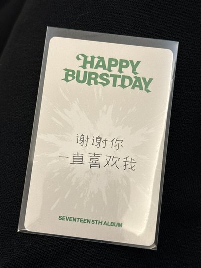 秀 正五yzy 中文卡背