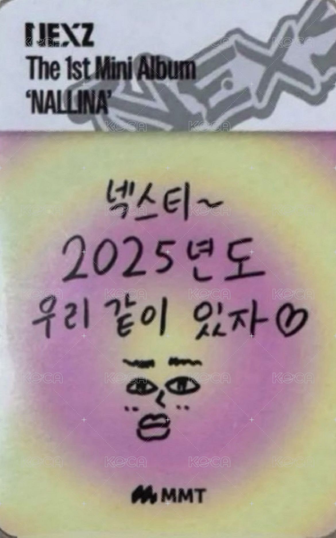 迷一 mmt 2.0 簽售卡  背面