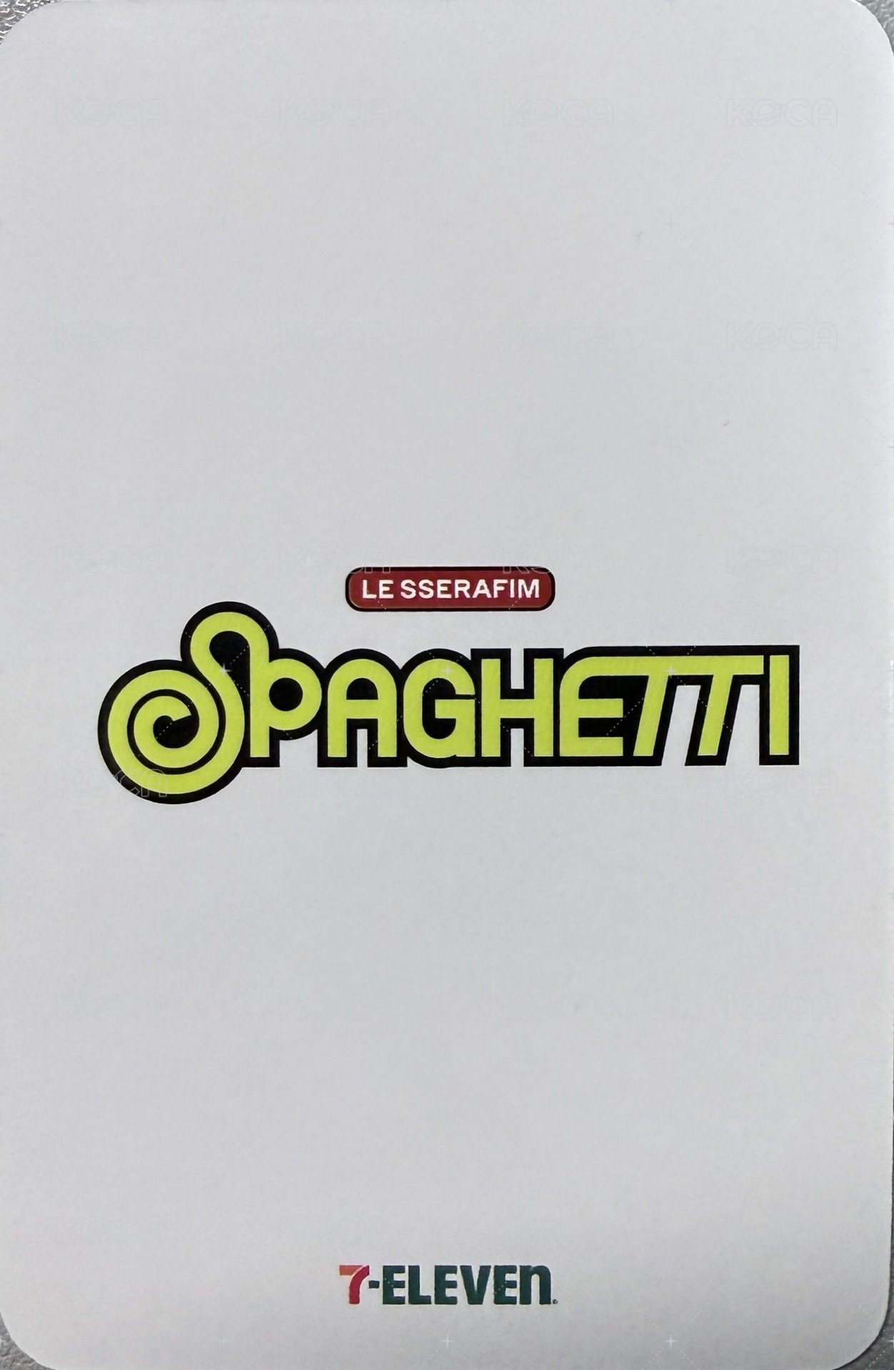 SPAGHETTI 711 企劃包 特典卡  背面