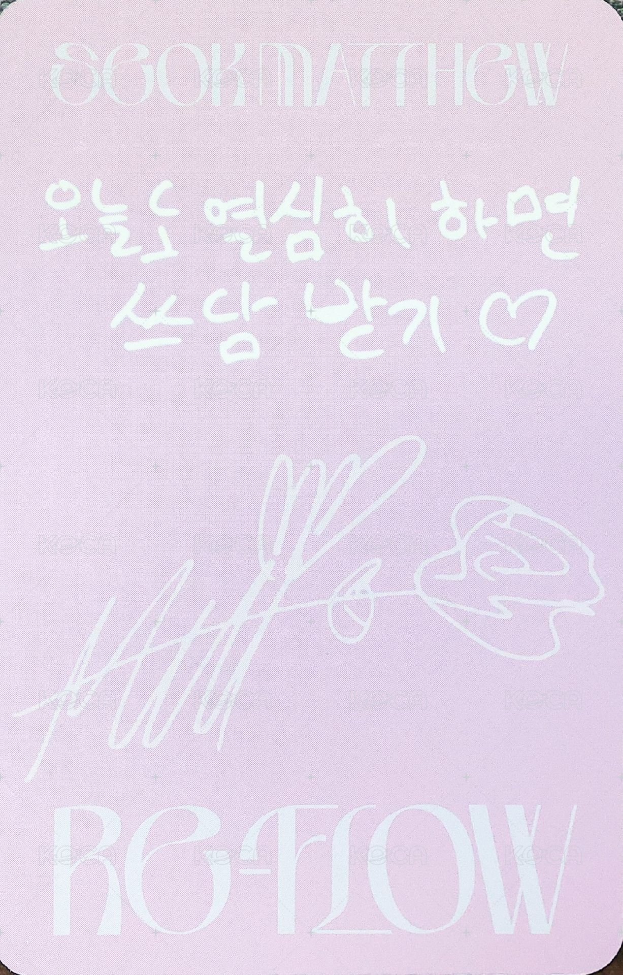 [𝐑𝐄-𝐅𝐋𝐎𝐖] 專輯卡  背面