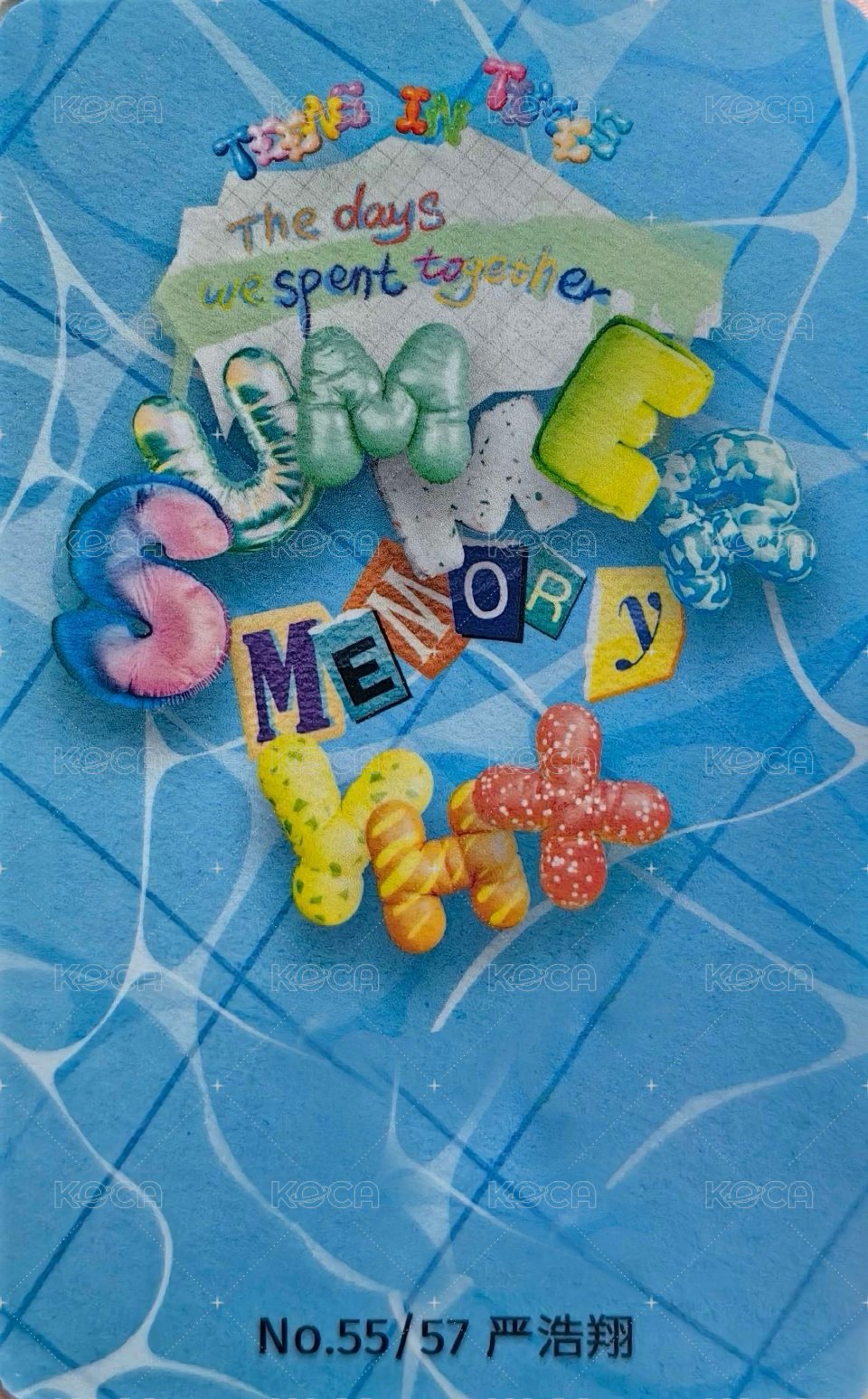 夏日記憶 周邊卡 6單人固卡 背面