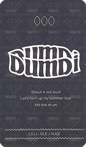 DUMDi DUMDi 專輯卡 夜 背面
