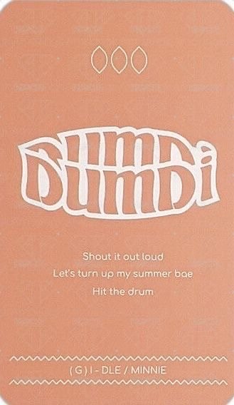 DUMDi DUMDi 專輯卡 夜 背面