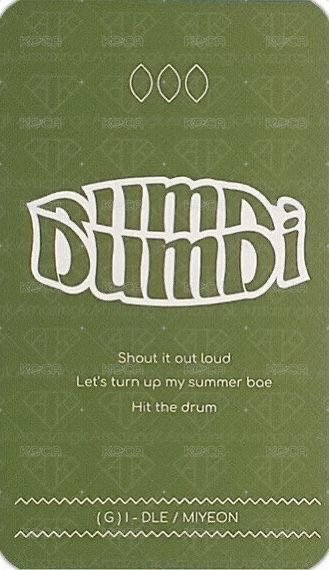 DUMDi DUMDi 專輯卡 夜 背面