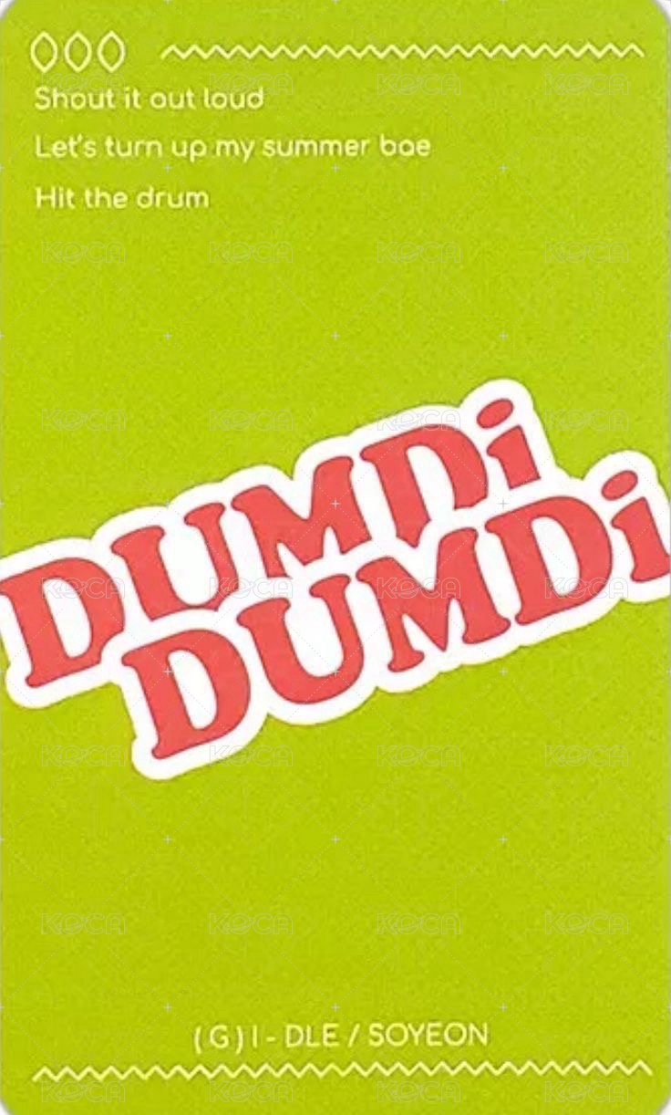 DUMDi DUMDi 專輯卡 日 背面