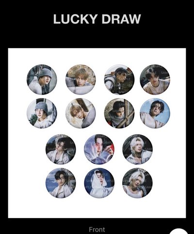 Enhypen迷七Lucky draw徽章 禎元 成訓 未拆
