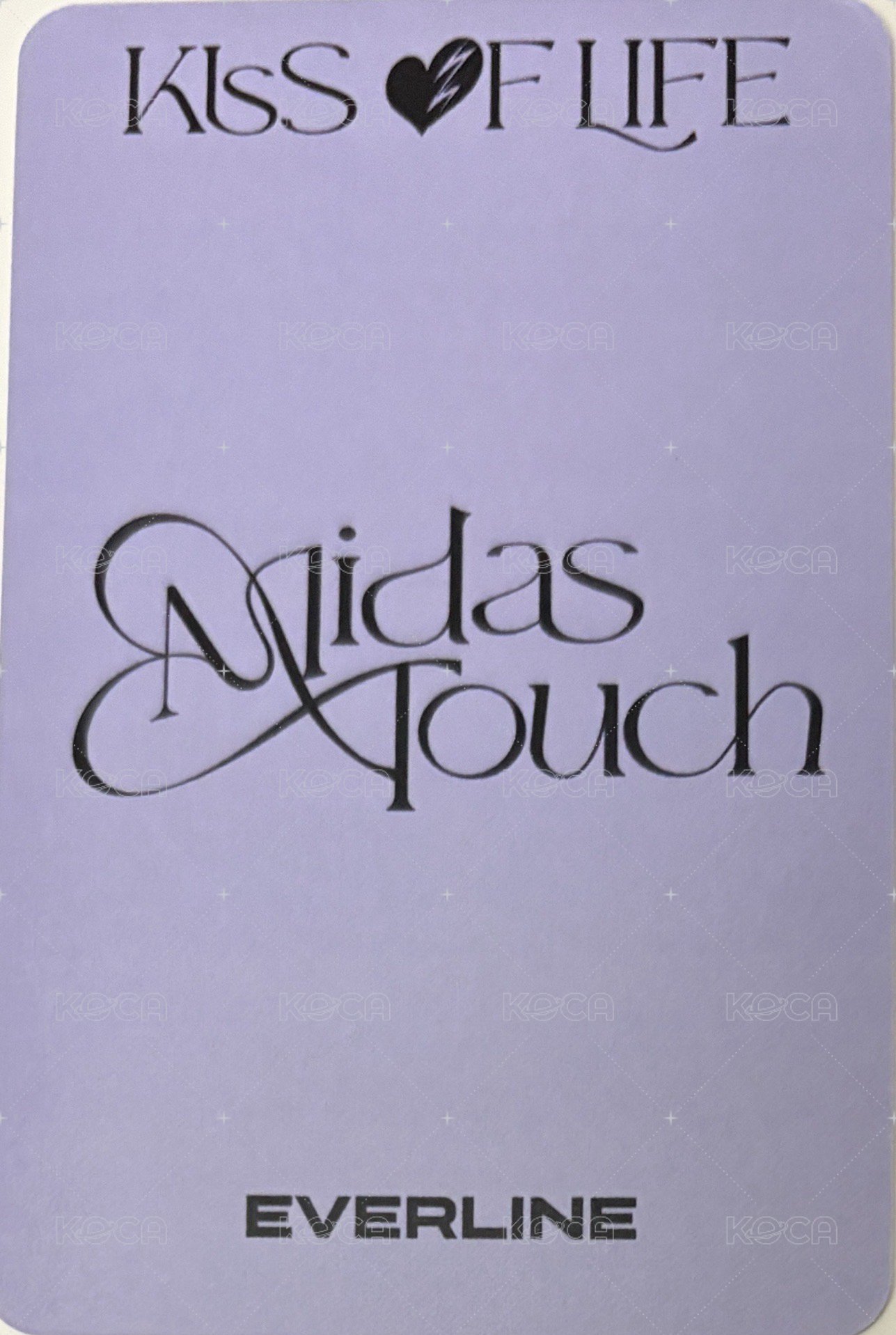 單曲一點石成金 el 簽售卡  背面