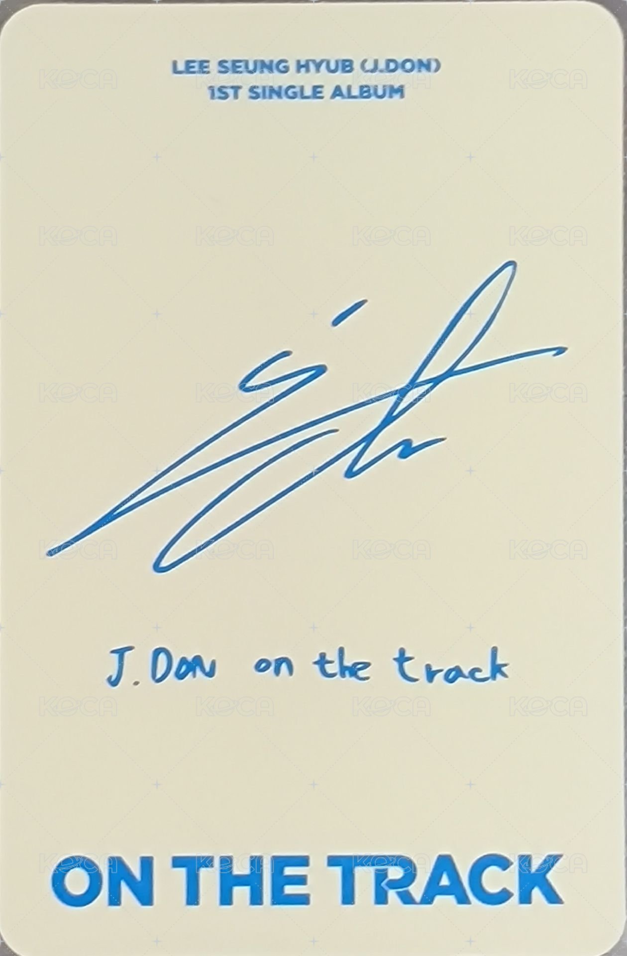 ON THE TRACK To My Way 專輯卡  背面