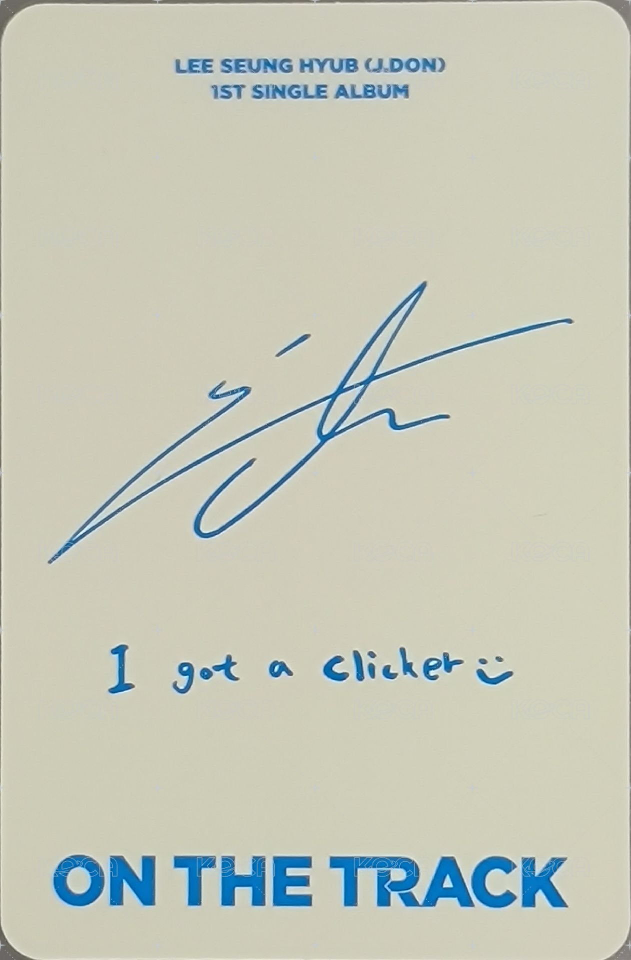 ON THE TRACK To My Way 專輯卡  背面