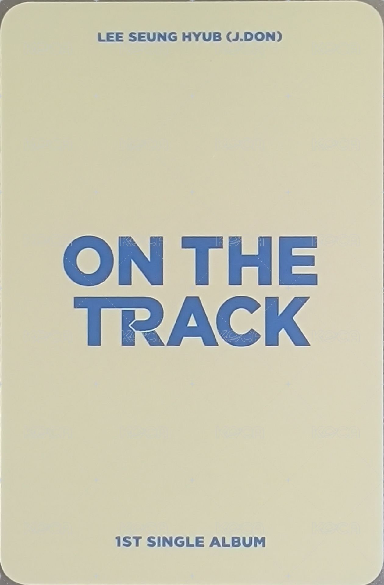 ON THE TRACK k4 特典卡  背面