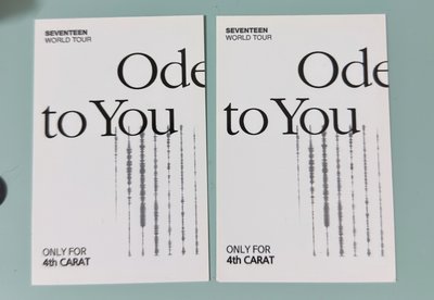 seventeen 2019 ode to you 入場卡 知秀 Joshua Dino 李燦