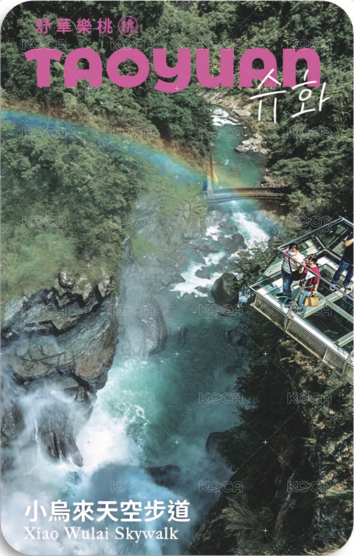 桃園觀光大使 代言卡 小烏來天空步道 背面