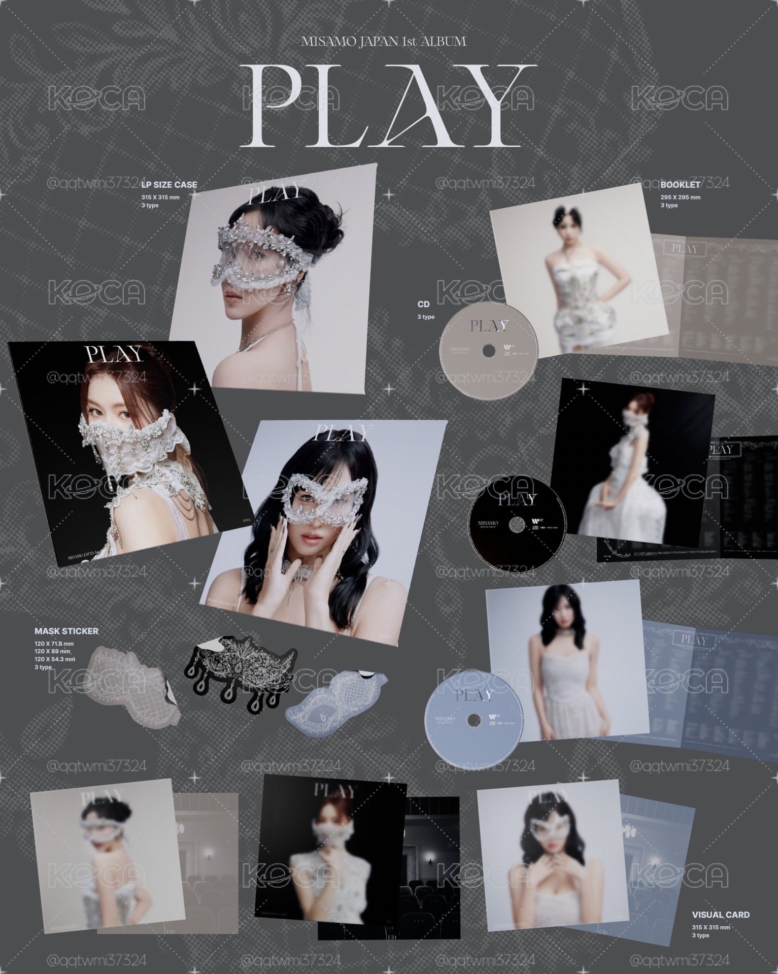 MISAMO PALY MINA/SANA/MOMO單封 三張/套《無應募券》含《ONCE JAPAN特典三張/套》！