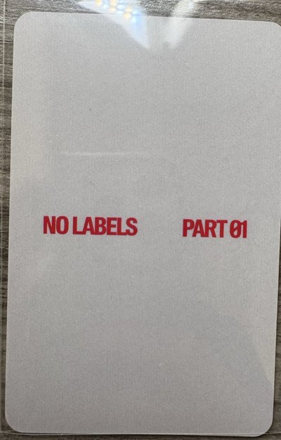 NO LABELS bdm 預售 特典卡