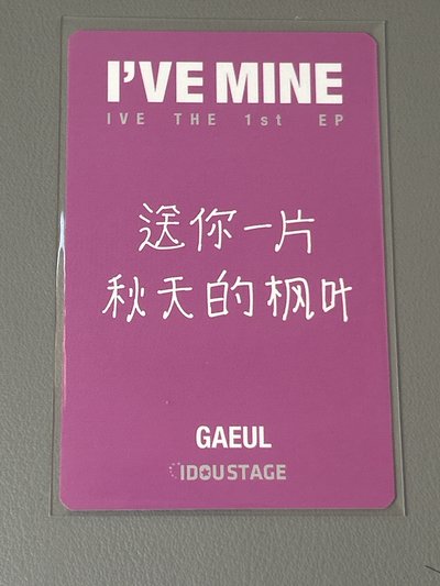 I'VE MINE 愛豆驛站 1.0 特典卡 預售