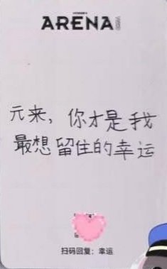 arena 雜誌卡 b 背面