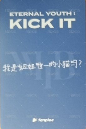 Eternal Youth : Kick It fp 特典卡 中文卡背 背面