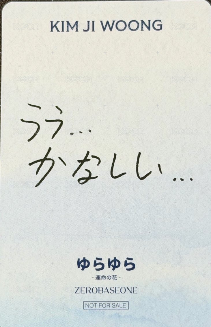 日專yurayura 入場卡 / 場限卡 猜拳 lose 背面