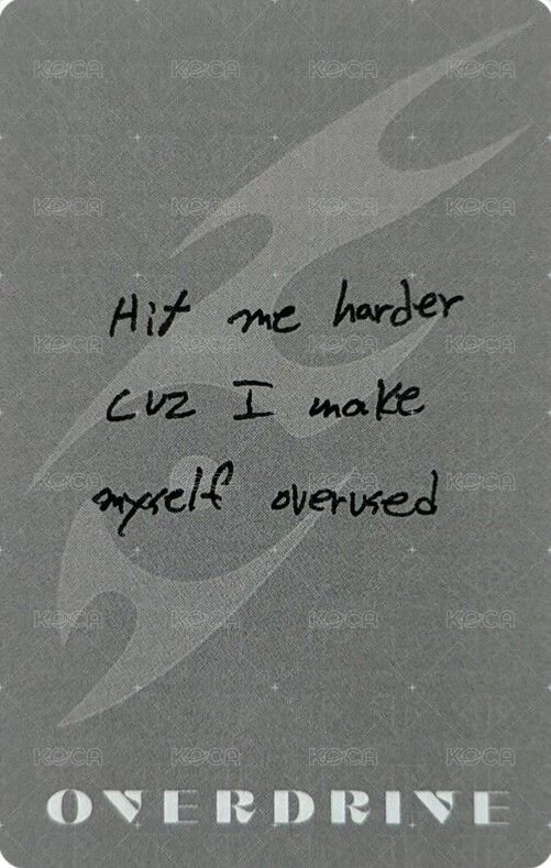 OVERDRIVE metal/pb 專輯卡  背面