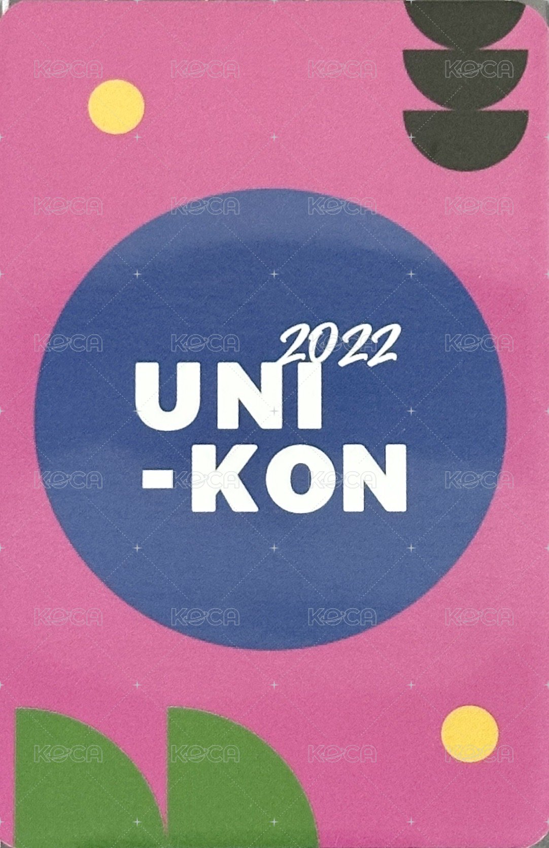 2022 UNI-KON 入場卡 / 場限卡  背面