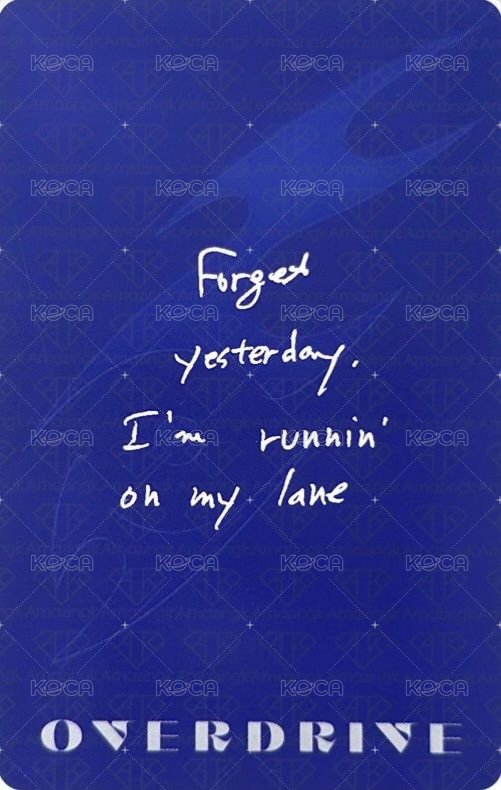 OVERDRIVE blue/pb 專輯卡  背面