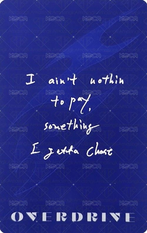 OVERDRIVE blue/pb 專輯卡  背面