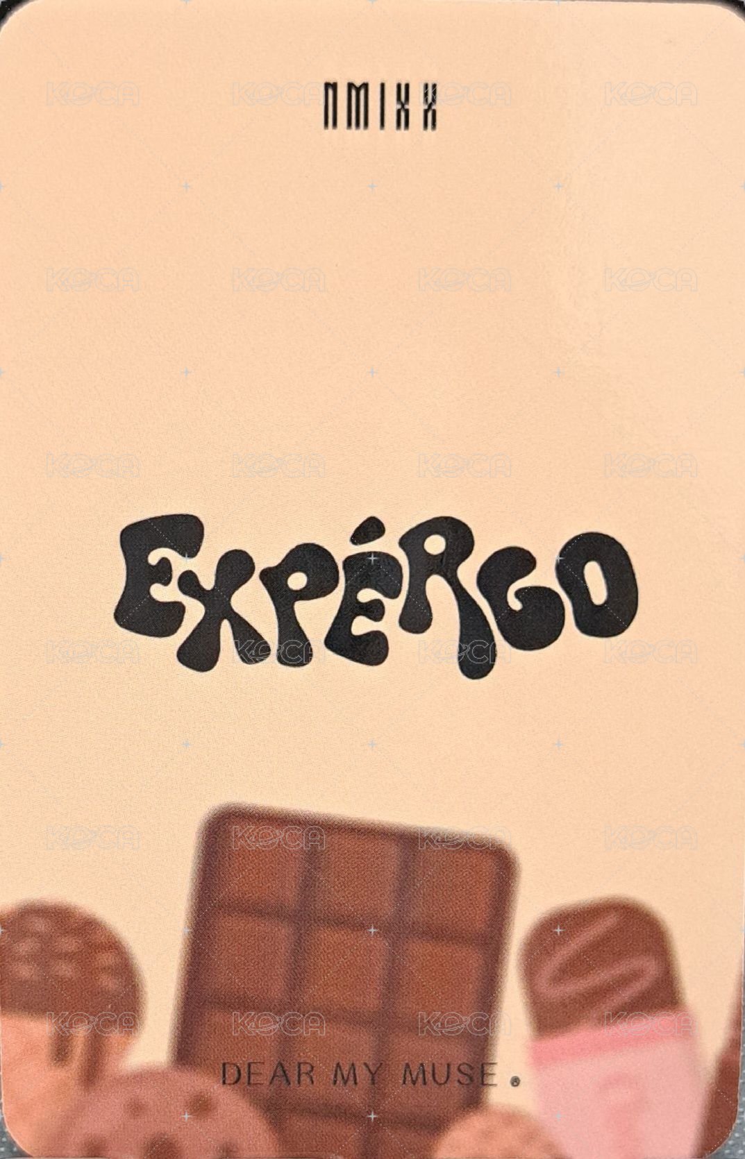 expérgo dmm 簽售卡 巧克力友 背面