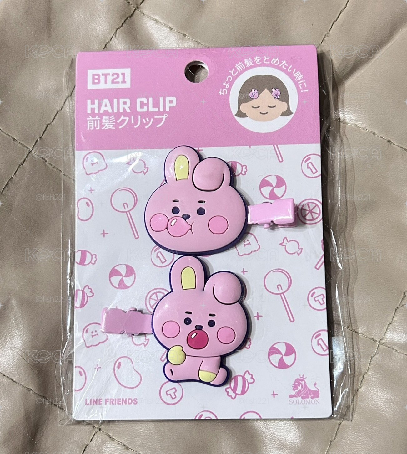 BT21 cooky 髮夾