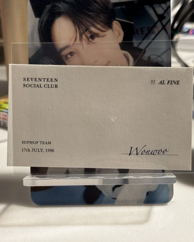 ⚡️SEVENTEEN 寫真書 social club 全圓佑 名片 AL FINE