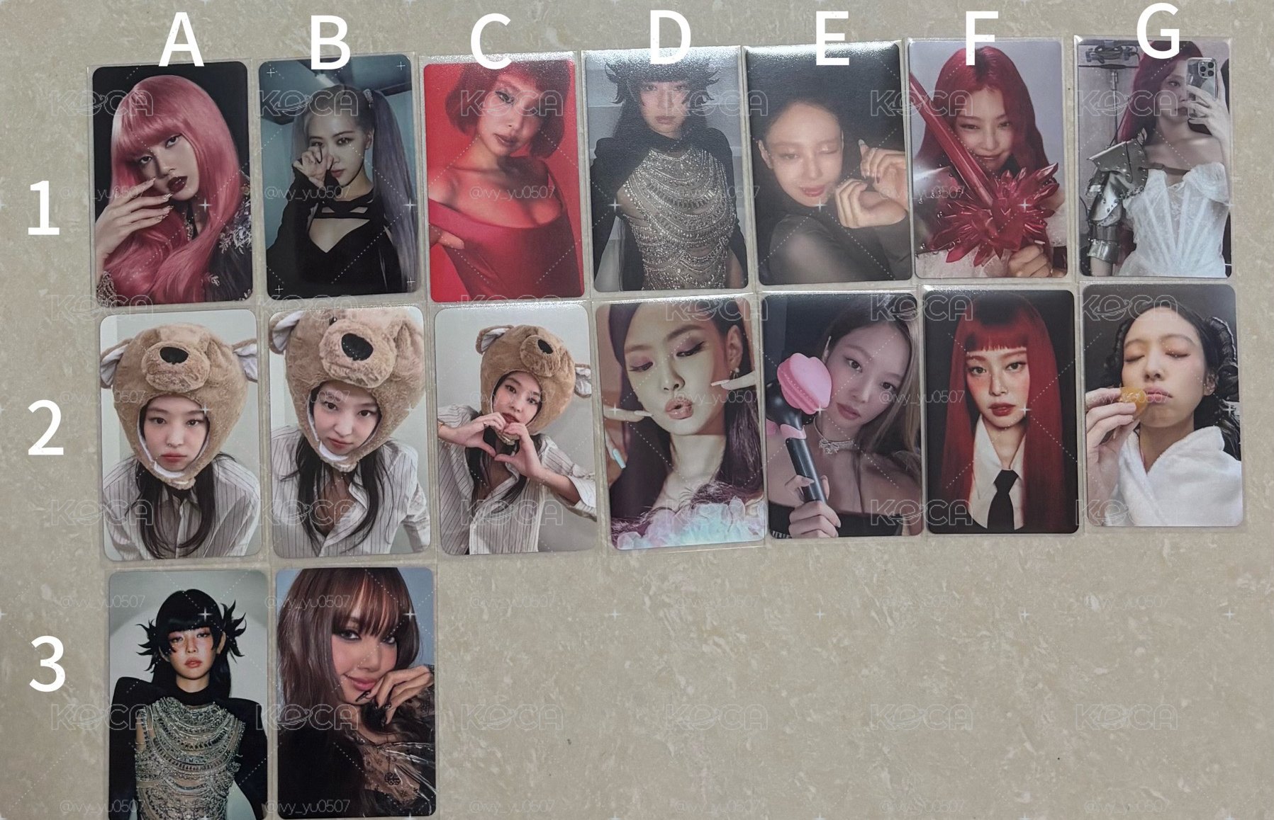 blackpink Jennie Rosé Lisa 特典卡 專卡 滿額卡