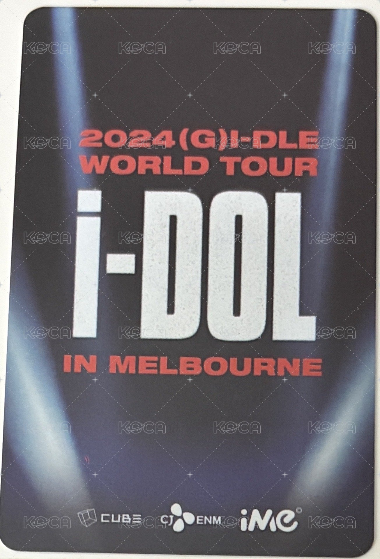 24’世巡演唱會 iDOL 墨爾本 入場卡 / 場限卡  背面