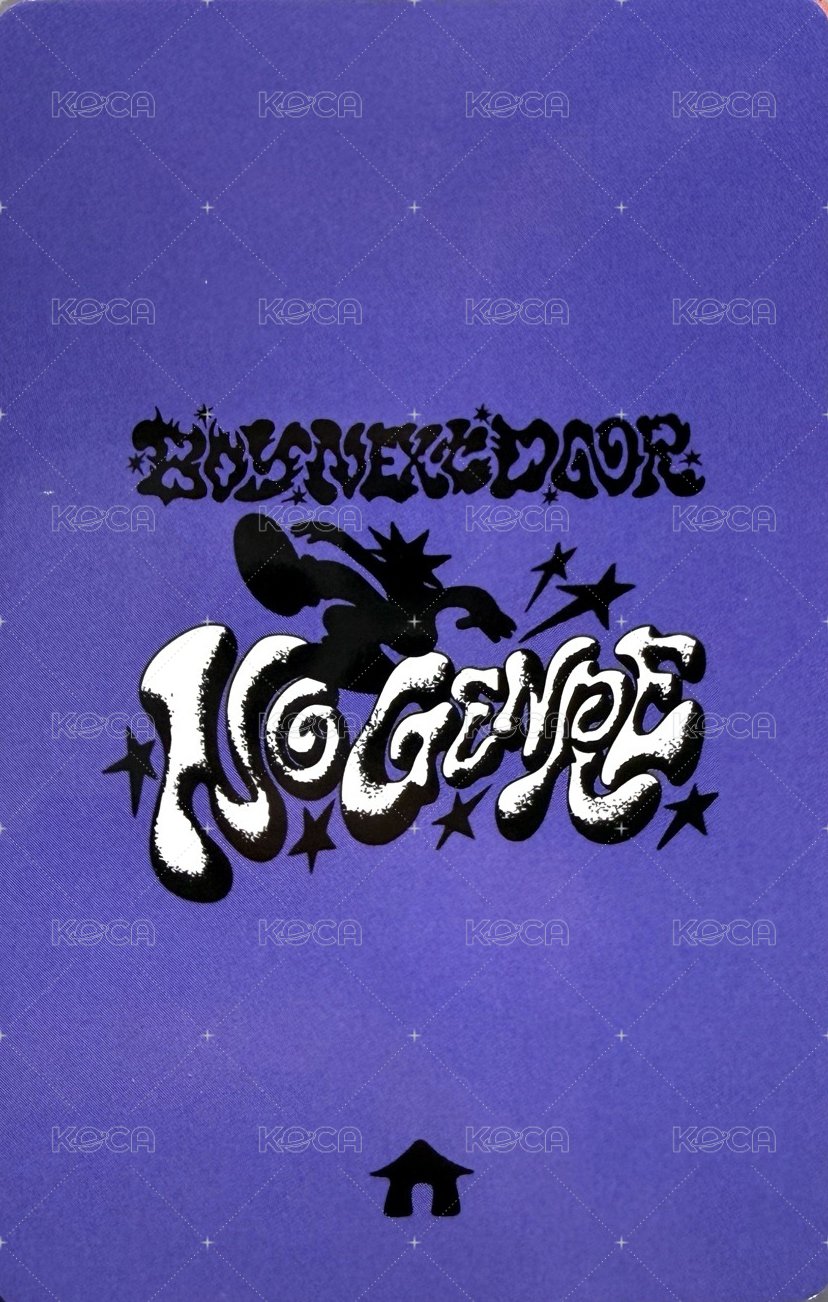 No Genre yzy 4.0 簽售卡  背面