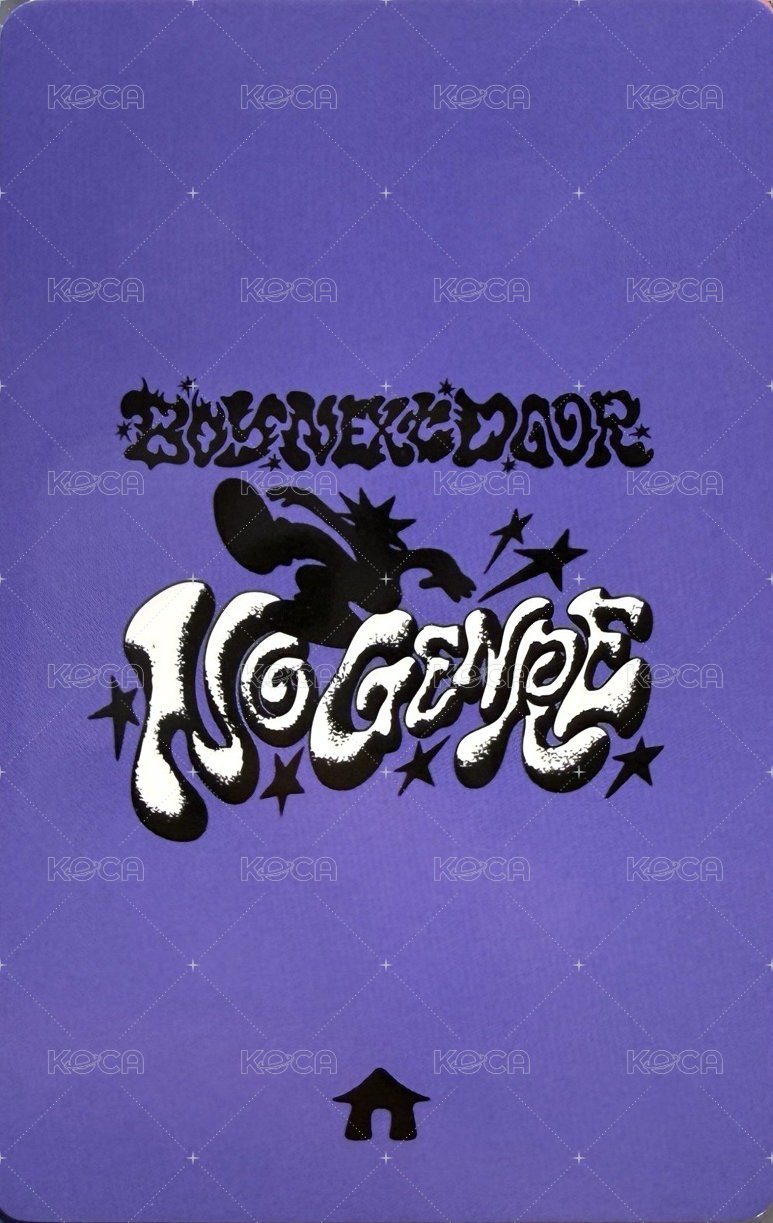 No Genre yzy 4.0 簽售卡  背面