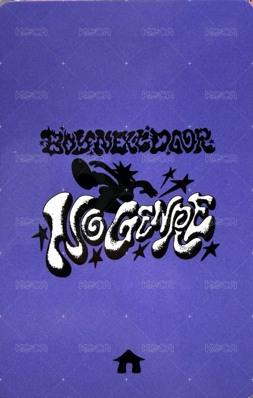 No Genre yzy 4.0 簽售卡  背面