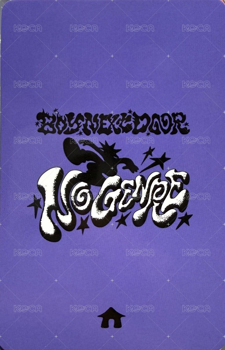 No Genre yzy 4.0 簽售卡  背面