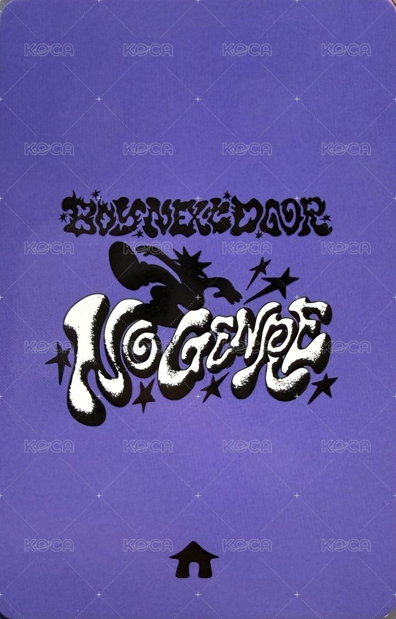 No Genre yzy 4.0 簽售卡  背面