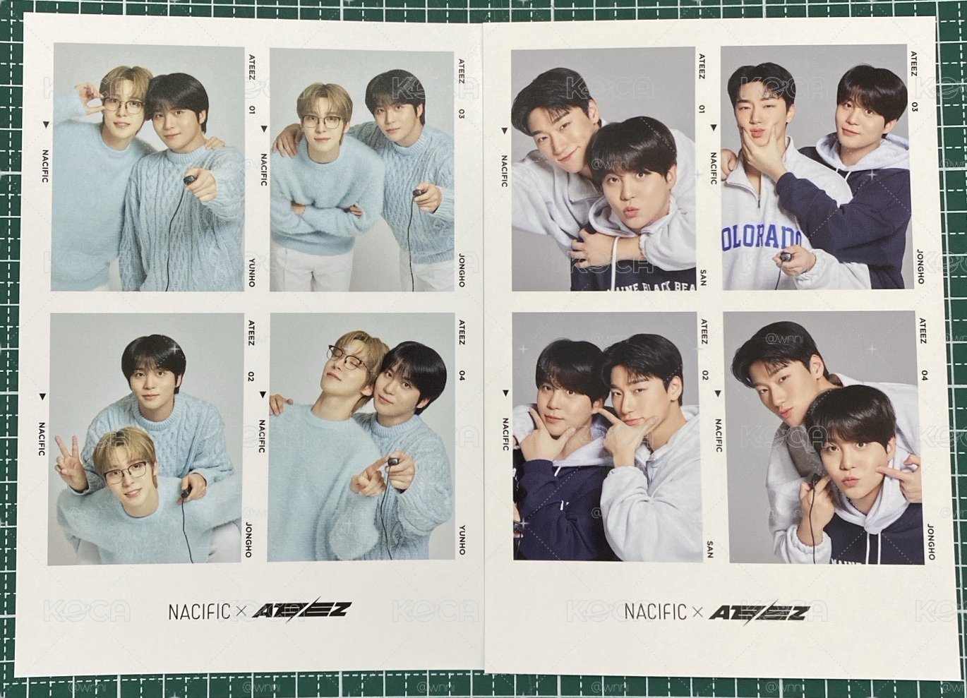 ATEEZ nacific 人生四格 潤浩 崔傘 鍾浩 2張