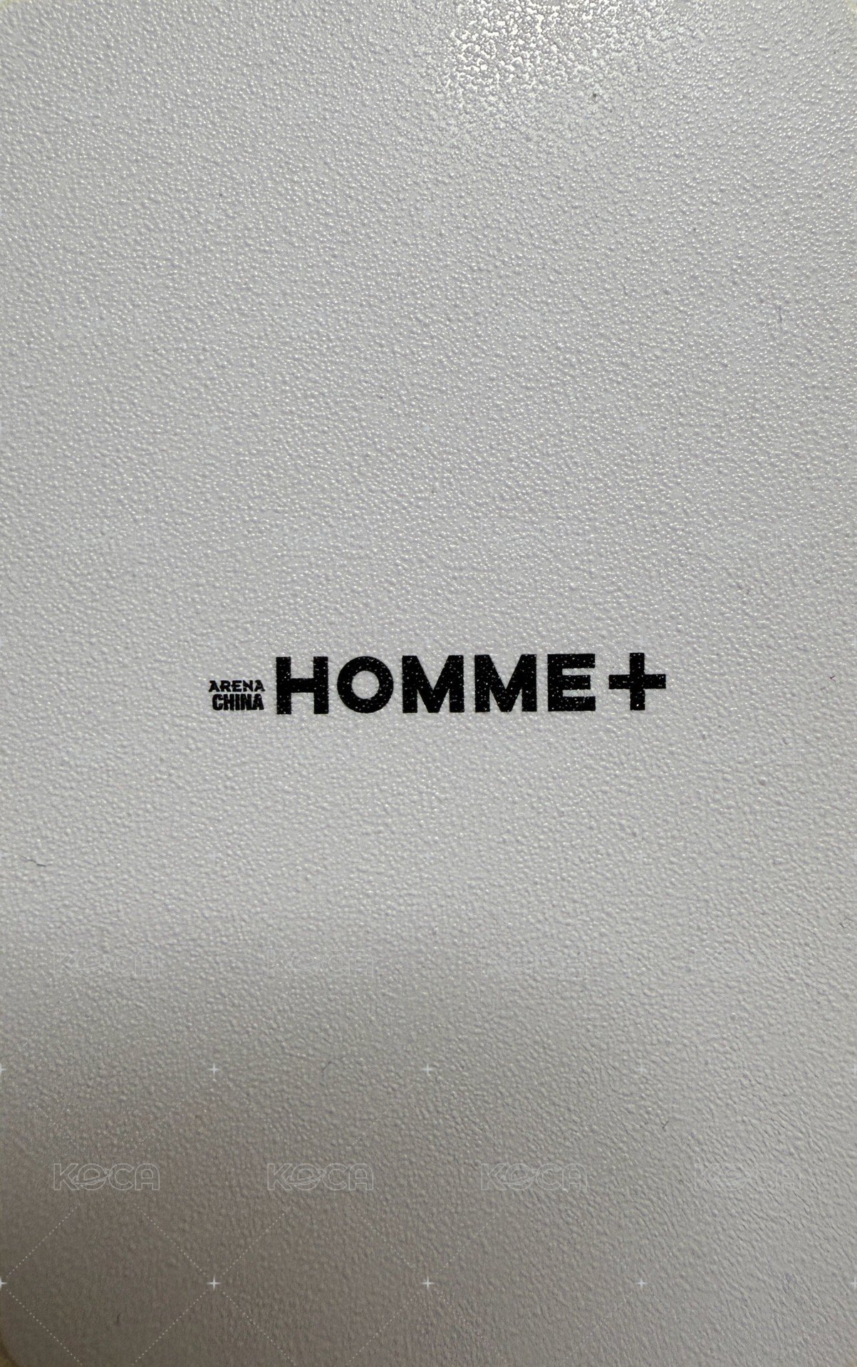 HOMME+ 雜誌卡  背面