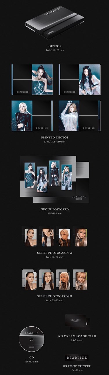 預購 BLACKPINK DEADLINE GRAY專輯 包含K4特典