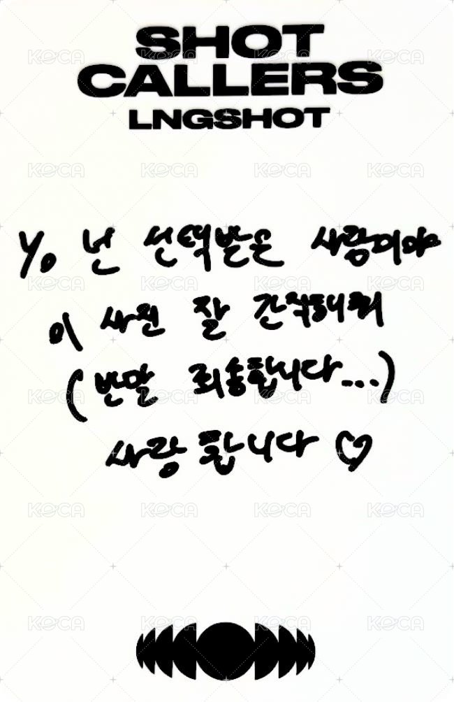 迷你一 專輯卡 Standard Ver. 背面