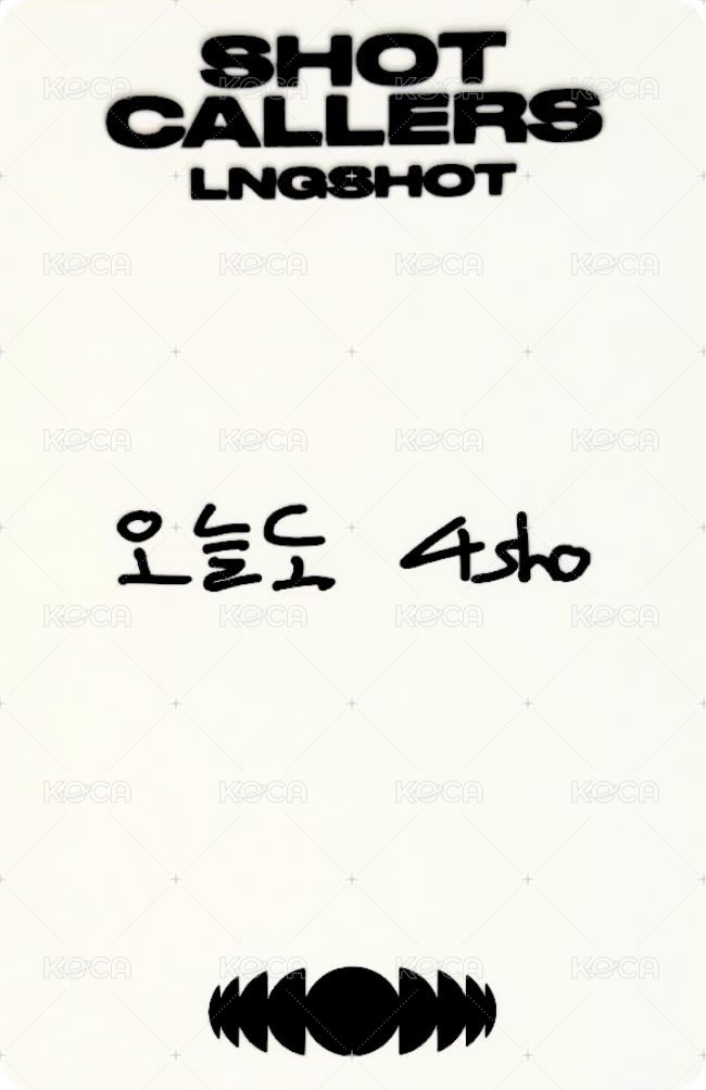 迷你一 專輯卡 Standard Ver. 背面