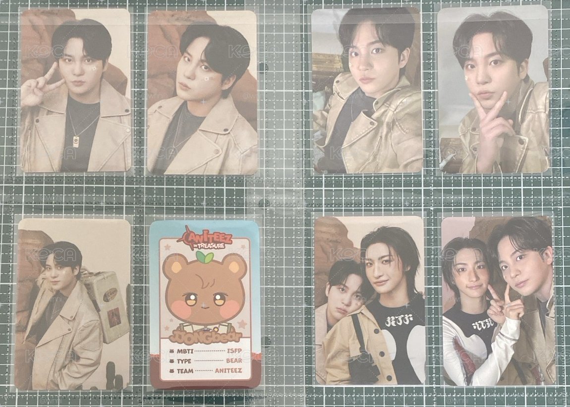 ATEEZ aniteez in treasure 鍾浩 星化 雙人卡 8張