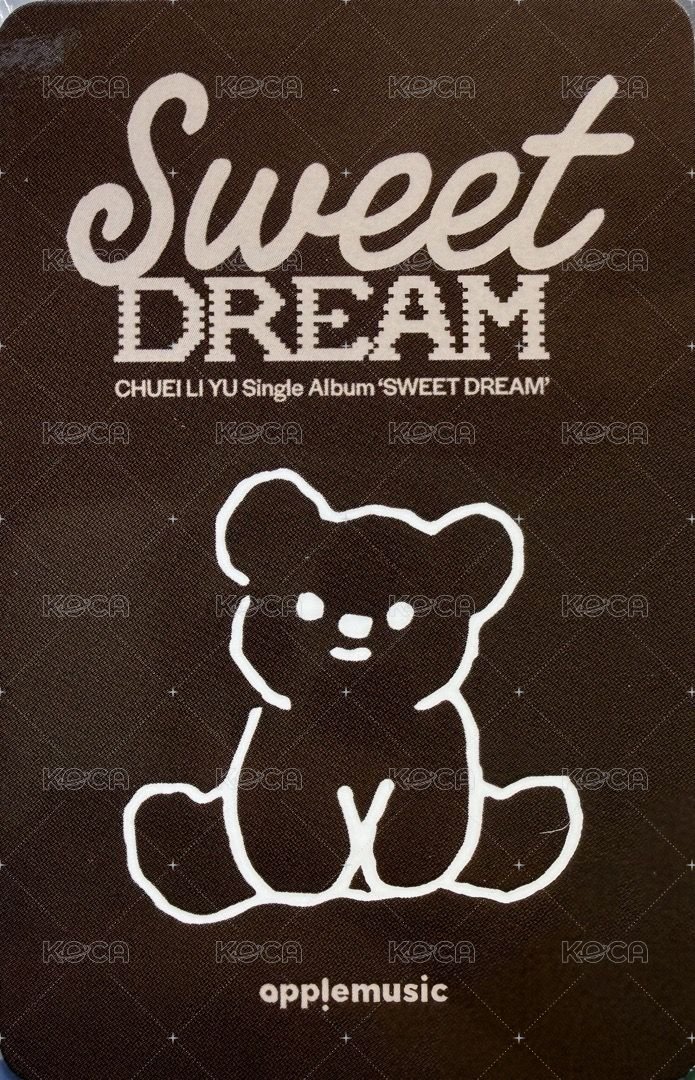 Sweet DREAM am 簽售卡 小熊 手繪卡 背面